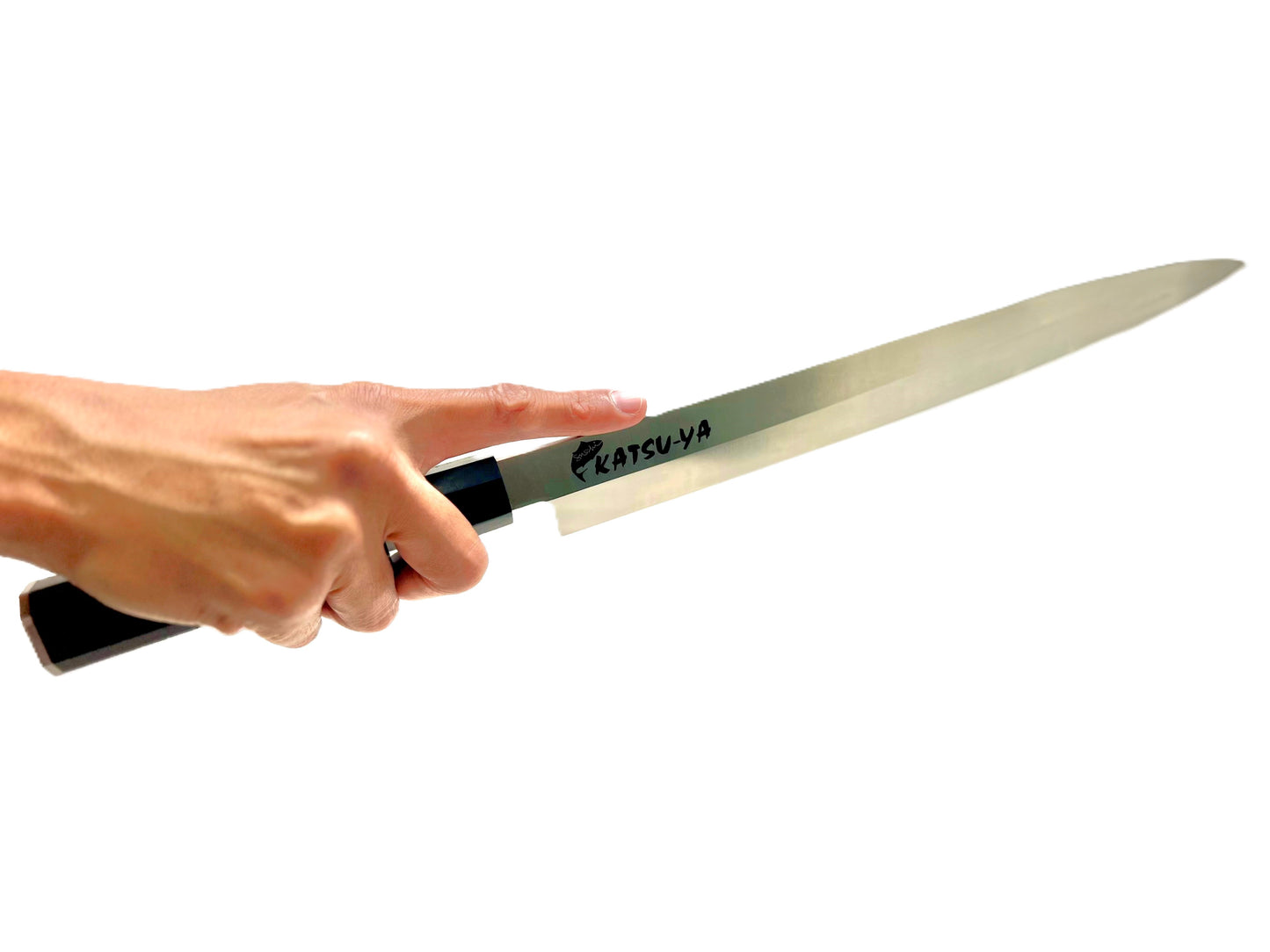 Hand holding 300mm knife